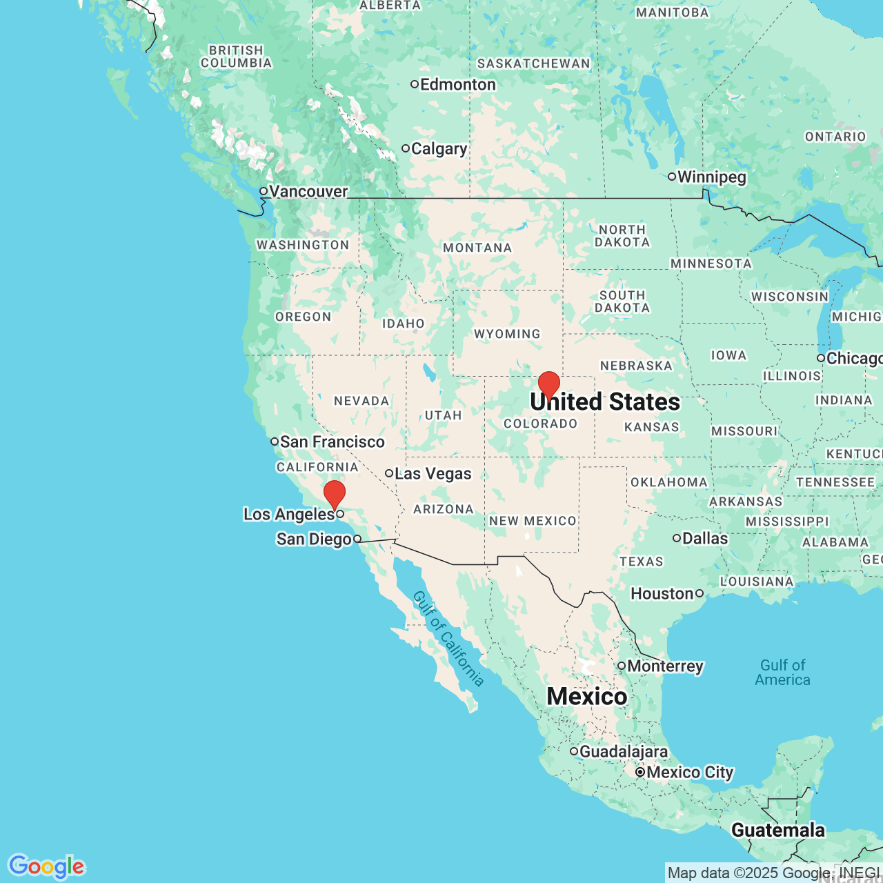Google map image of our locations